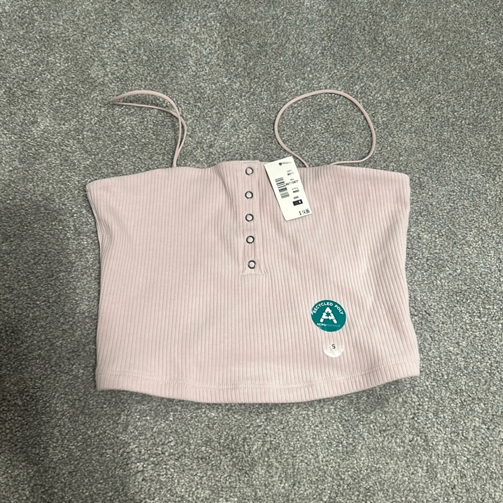 Pink Aeropostale Cami with button down and thin straps